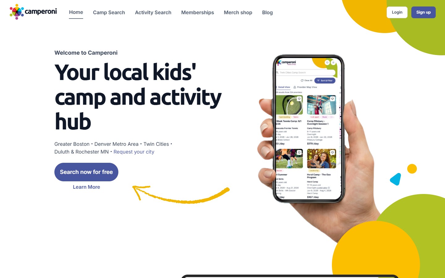 Camperoni Website Screenshot